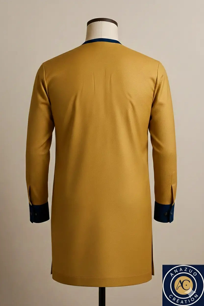 Men's Mustard & Navy Shirt