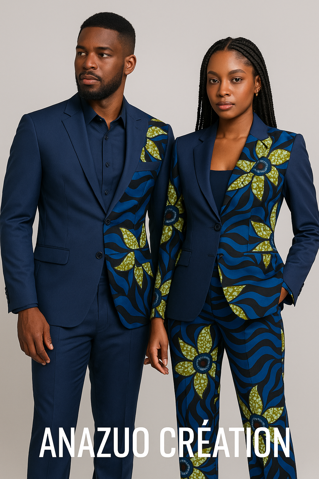 Elegant Custom-Made Suit – African Traditional Design