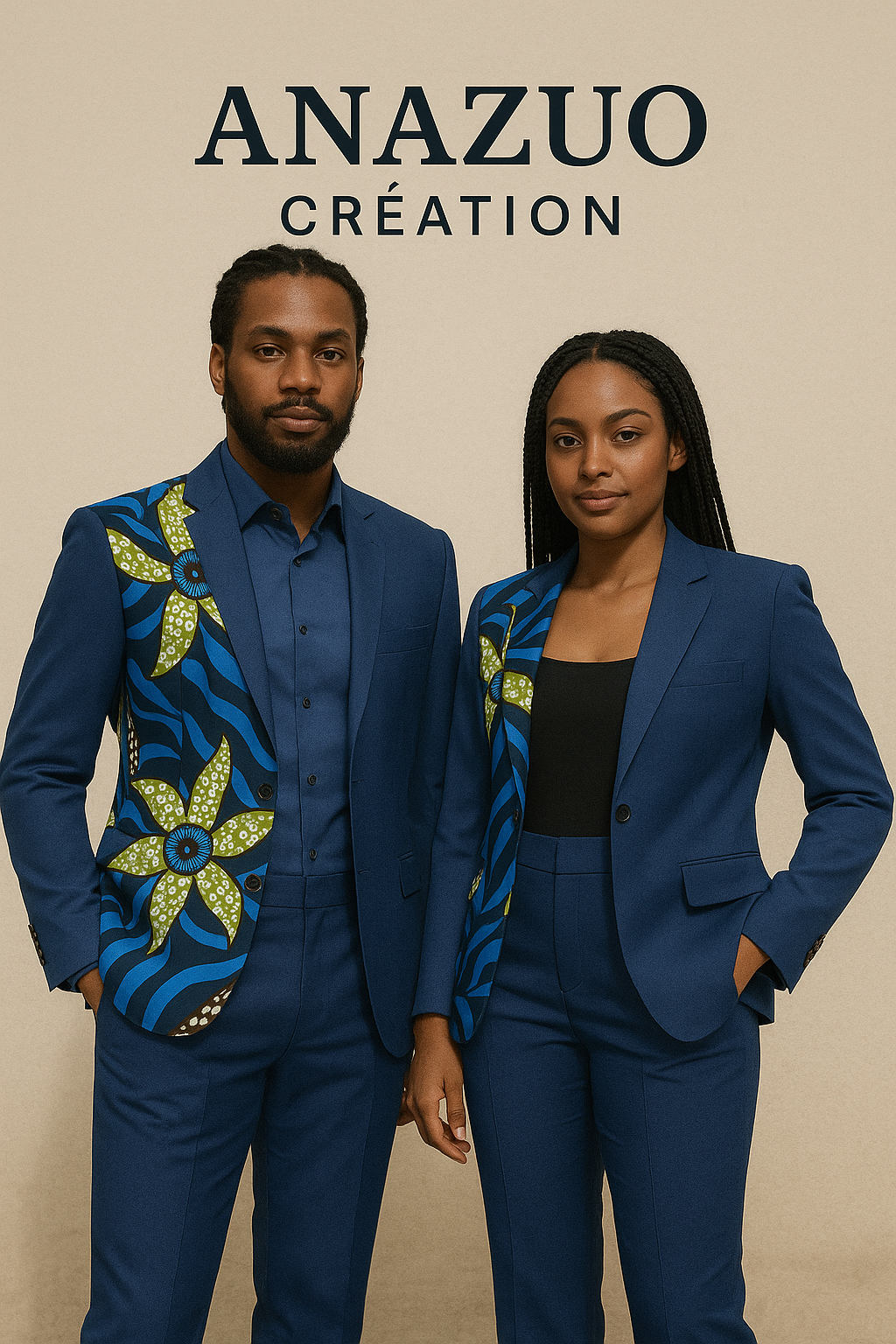 Elegant Custom-Made Suit – African Traditional Design