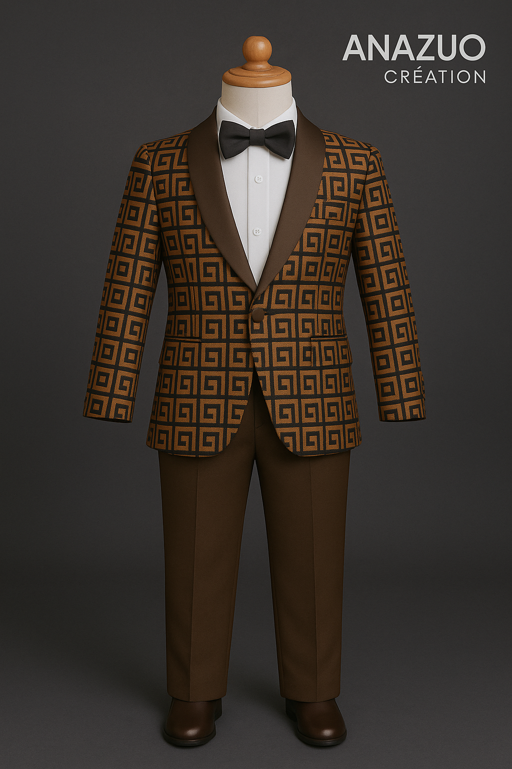 Boy's Brown & Bronze Tuxedo